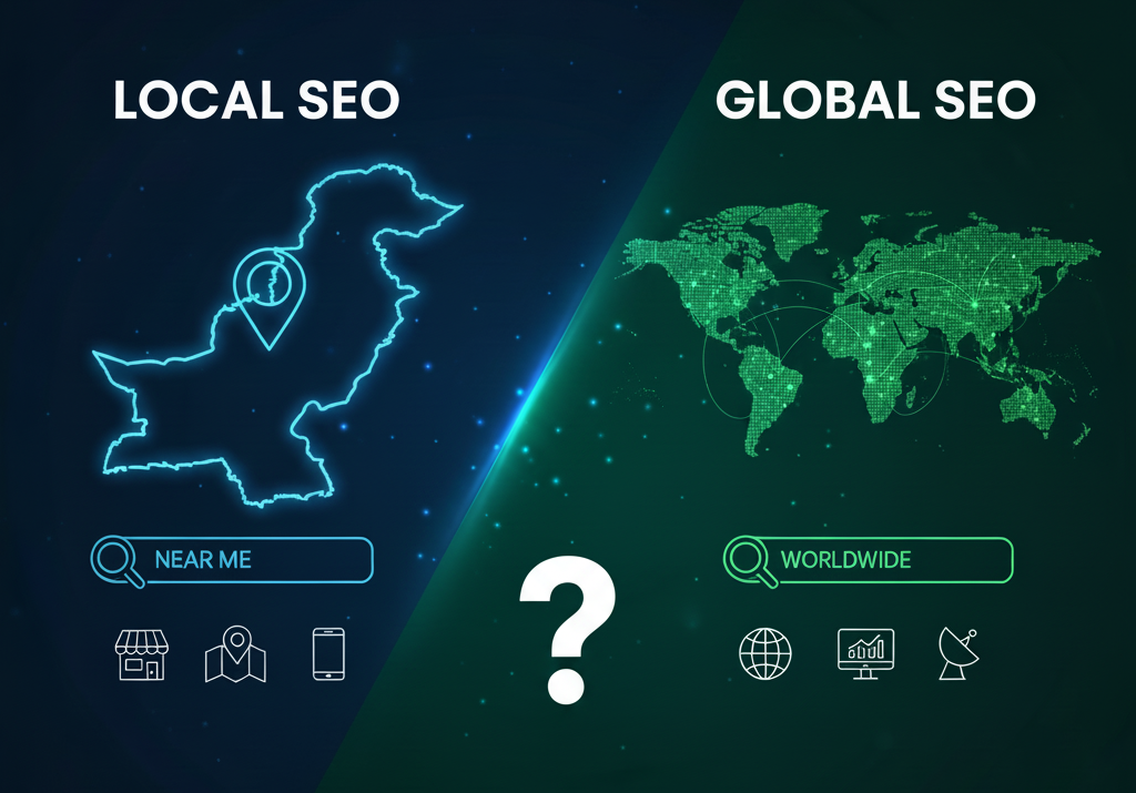 Local SEO vs. Global SEO: Which One Is Right for Your Business in Pakistan?